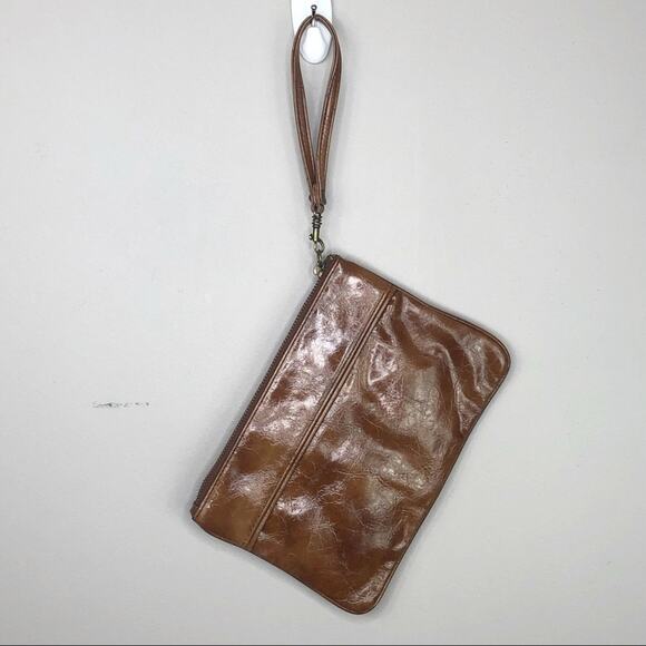 Y2k Express Brown Studded Leather Wristlet - Picture 3 of 7